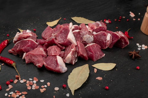 diced lamb